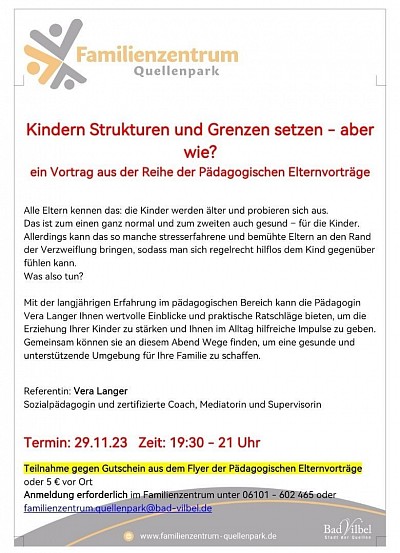 Vortrag Familienzentrum