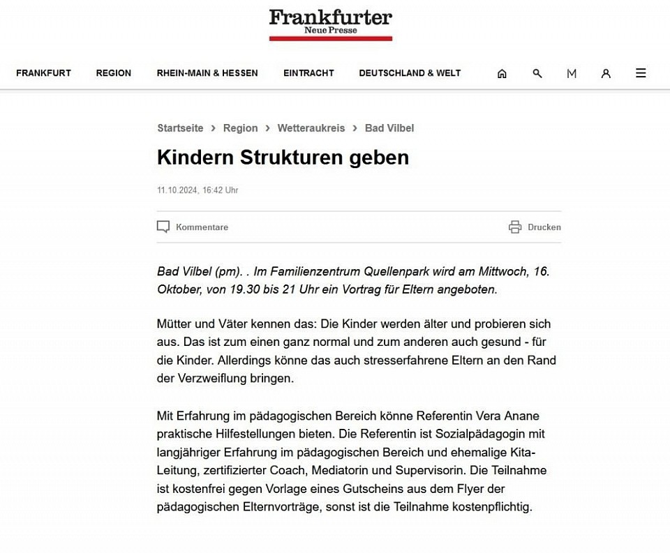 Vortrag/Fortbildung